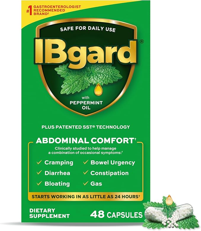 IBgard® Gut Health Supplement – Peppermint Oil Capsules for Abdominal Comfort